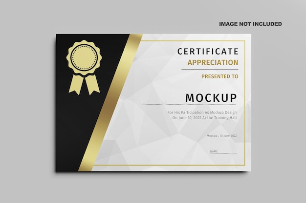 A4 lanscape-certificaat psd-mockup