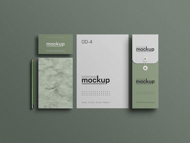 Carta intestata a4 con busta mockup