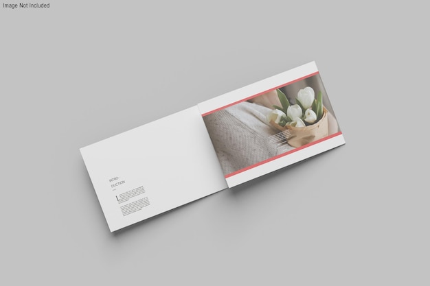 A4 liggend driebladige brochure mockup