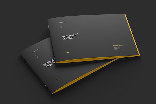 PSD a4 liggend magazine brochure mockup