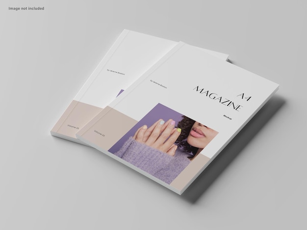 PSD a4 magazine cover mockup