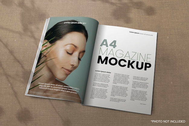 PSD a4 magazine mockup