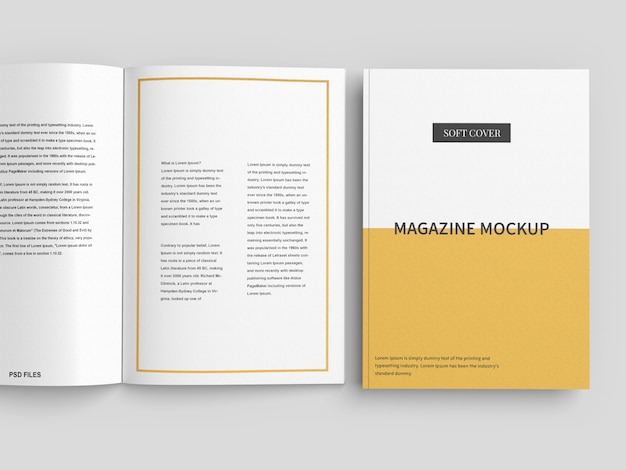 PSD a4 magazine mockup