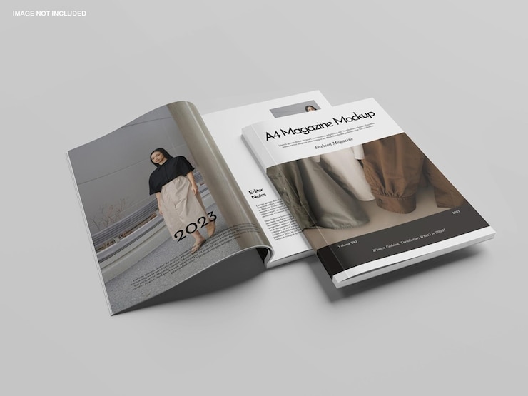 PSD a4 雑誌のモックアップ