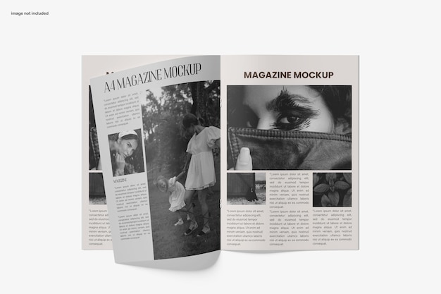 PSD a4 magazine mockup