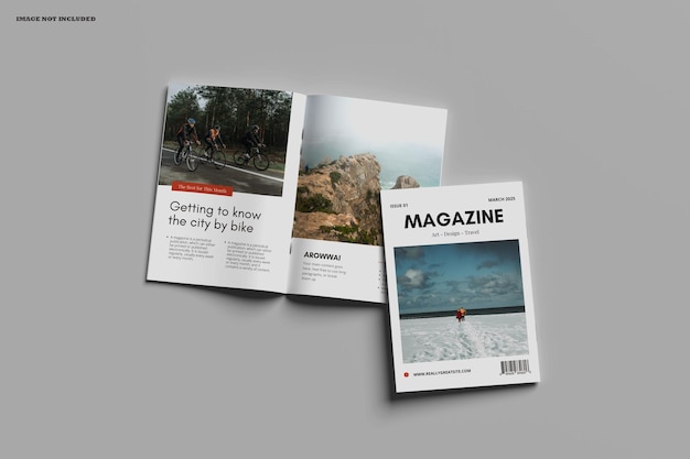 PSD a4 magazine mockup