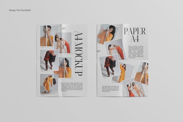 A4 Mockup papieru na górze