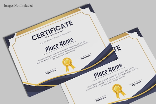A4 Mockup van het certificaat