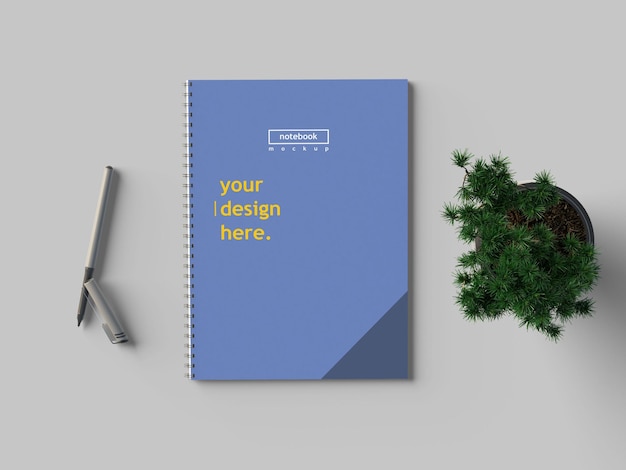 PSD a4 notebook mockup