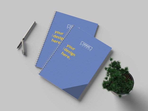 A4 notebooks mockup