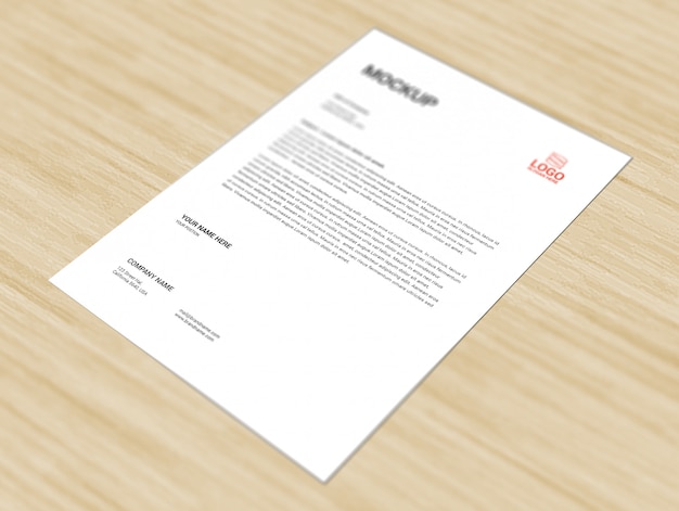 a4 page mock-up