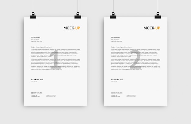 PSD a4 page mock-up