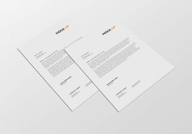 PSD a4 page mock-up