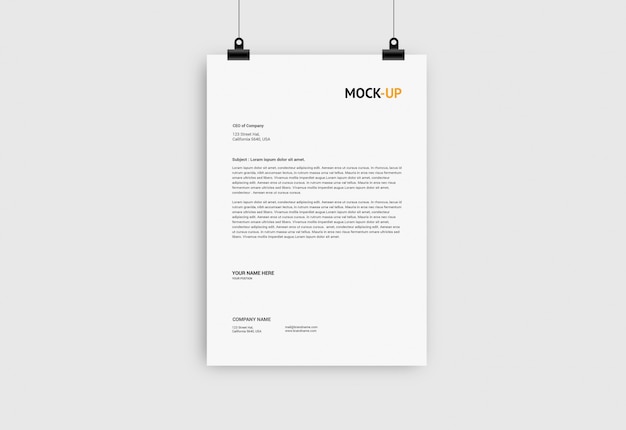 PSD pagina a4 mock-up