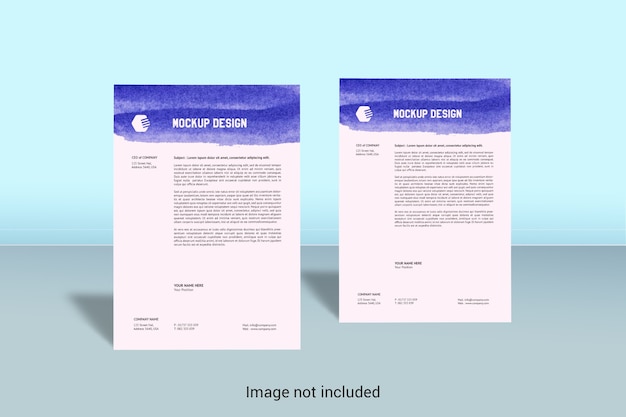 PSD mockup di carta intestata di pagine a4