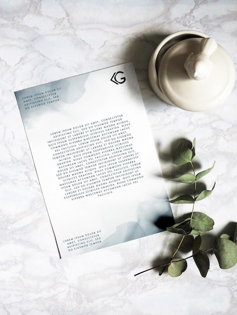 PSD a4 paper elegent mockup