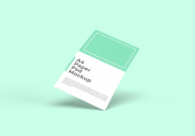 A4 paper flyer letterhead invoice mockup