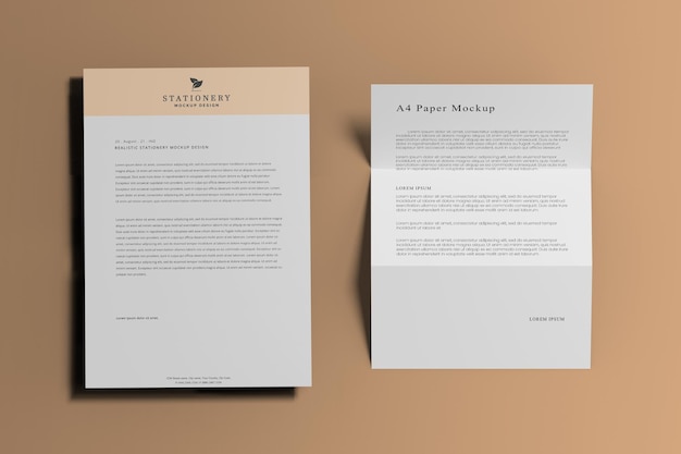 PSD a4 paper mockup 3