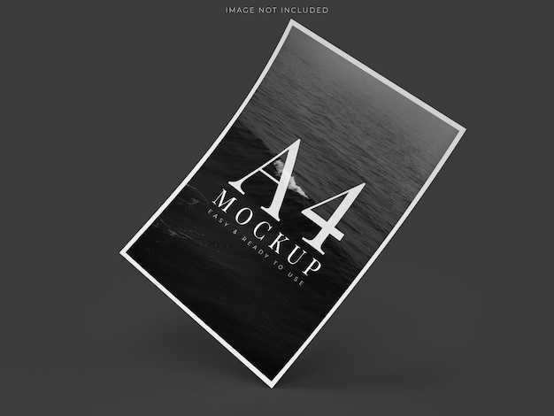 A4 paper mockup Template for branding identity 3d Rendering