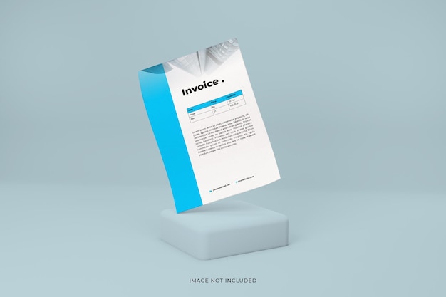 A4 Paper Mockup With Podium