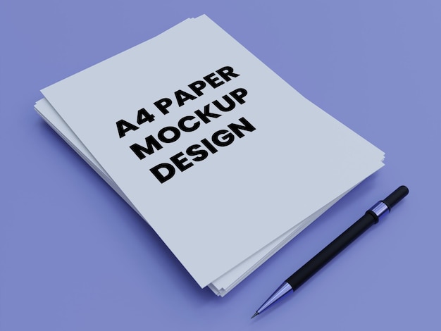 A4 paper mockup