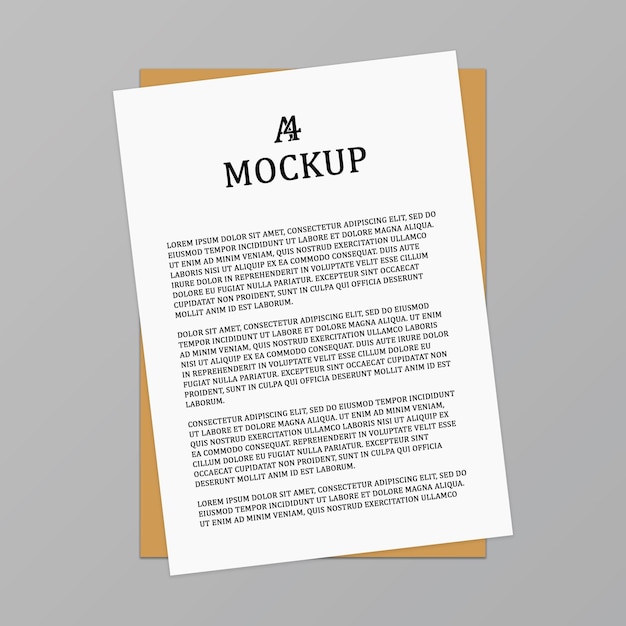 A4 paper mockup