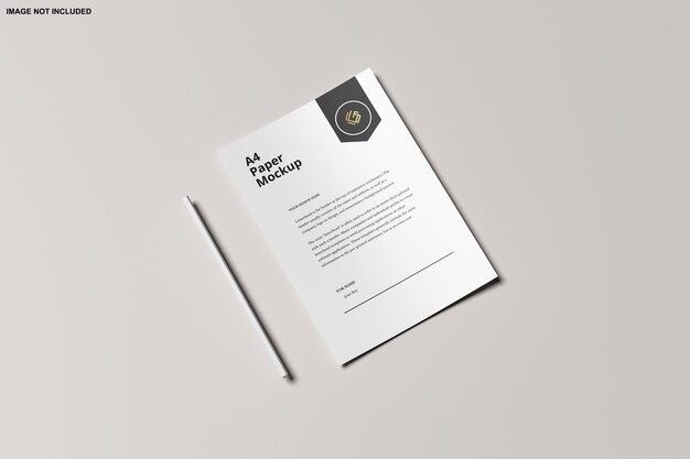 PSD a4 paper mockup