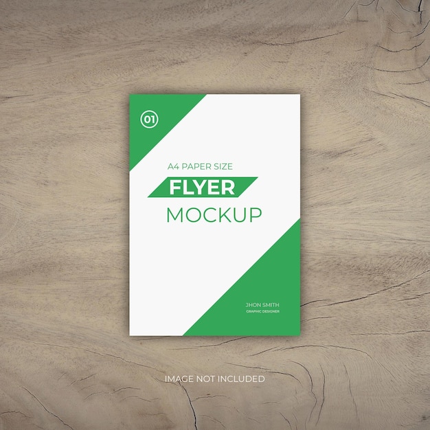 A4 papieren flyer mockup psd-sjabloon