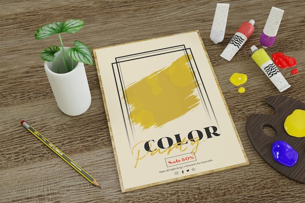 A4 Poster and Flyer Mockup
