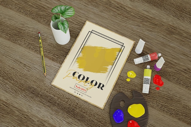 A4 Poster and Flyer Mockup