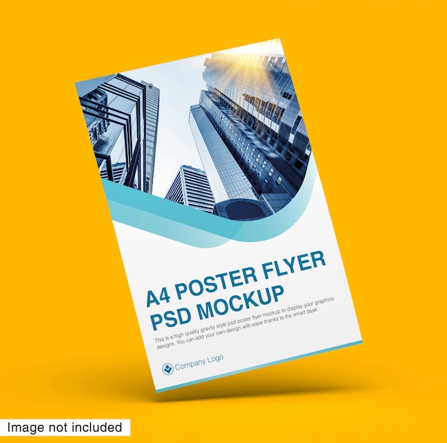 Mockup psd volantino poster a4