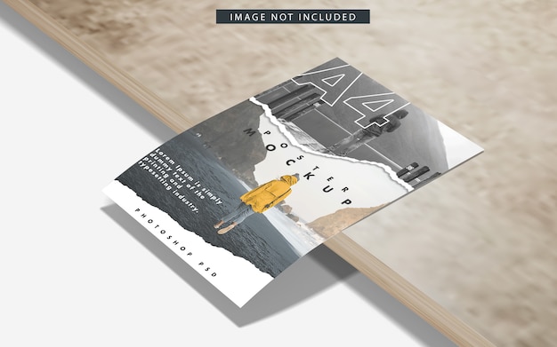 A4 posters mockup op marmeren oppervlak