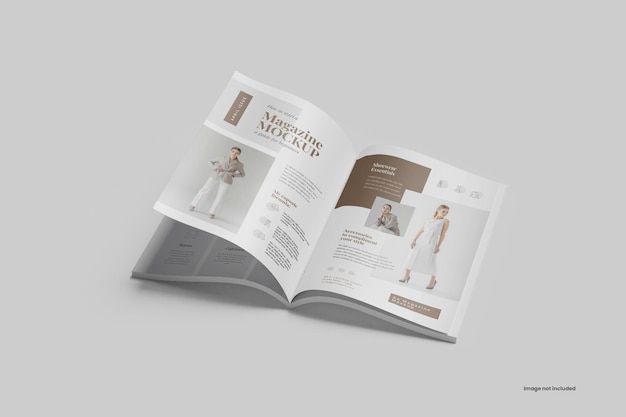 A4 realistic magazine mockup