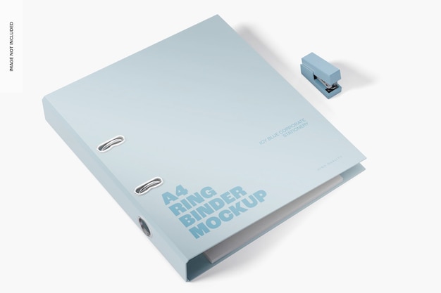 PSD a4 ring binder mockup, perspective