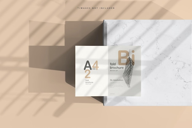 A4 Size Bi Fold Brochure Mockup