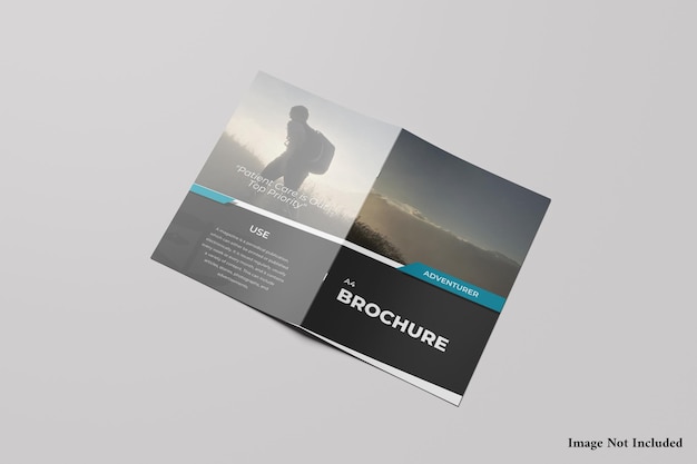 Brochure pieghevole in formato a4 mockup