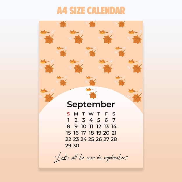 PSD calendario colorato formato a4