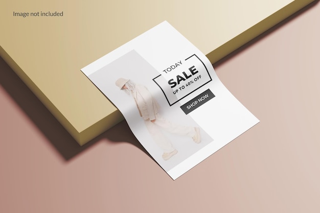 PSD a4 size flyer or poster mockup