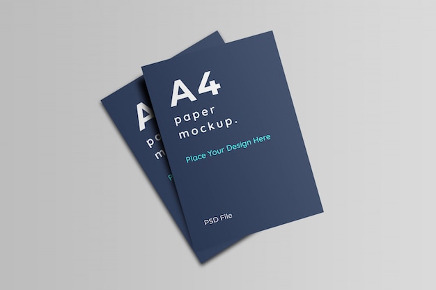 Mockup di carta in formato a4