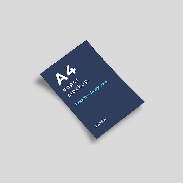 PSD a4 size paper mockup