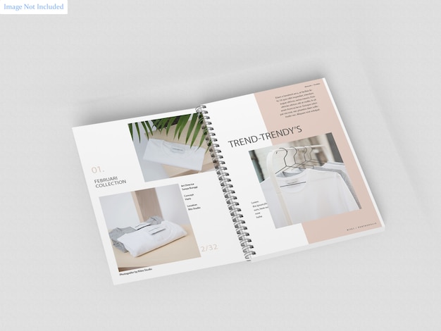 A4 spiraal notitieboek mockup