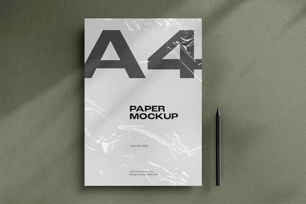 PSD a4 stationary mockup