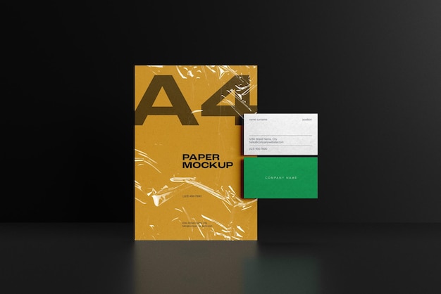 A4 stationary mockup