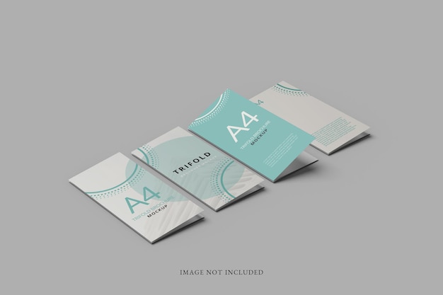 A4 tifold brochure mockup