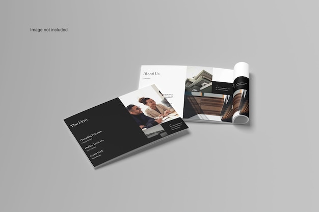 A4 tijdschrift landschap brochure mockups