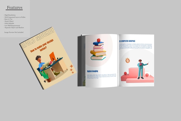 A4 tijdschrift mockup