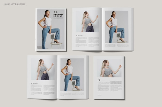 A4 tijdschrift mockup