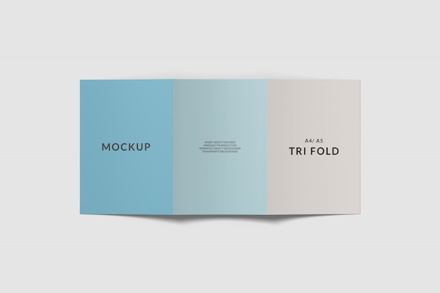 Mockup brochure pieghevole a4