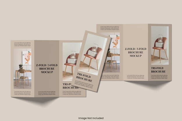 A4 Trifold Brochure Mockup