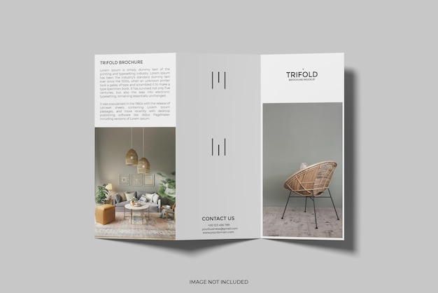 A4 trifold brochure mockup